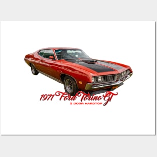 1971 Ford Torino GT 2 Door Hardtop Posters and Art